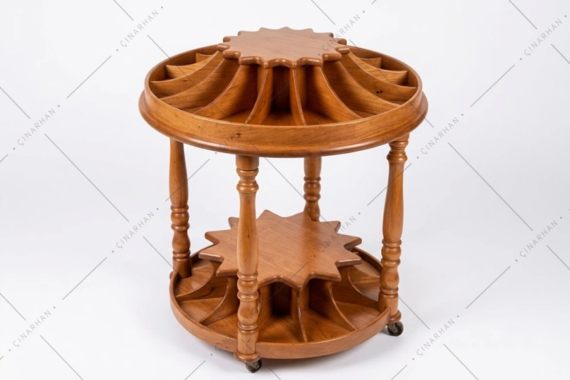 Şarap Arabası Yuvarlak