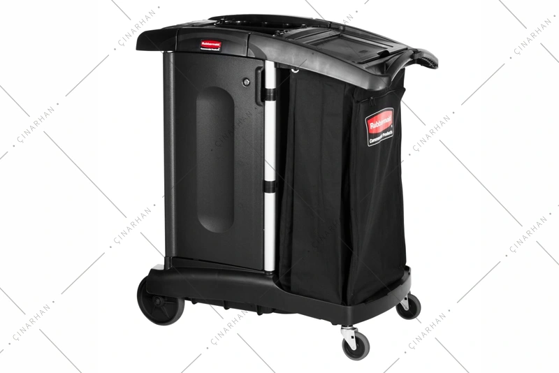 Rubbermaid Executive Ultra Kompakt Kat Hizmetleri Arabası Siyah